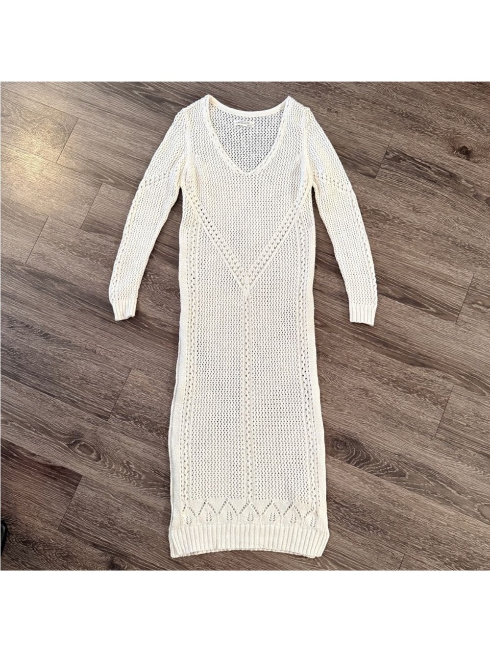 Anthropologie Knit Long Sleeve Midi Sweater Dress